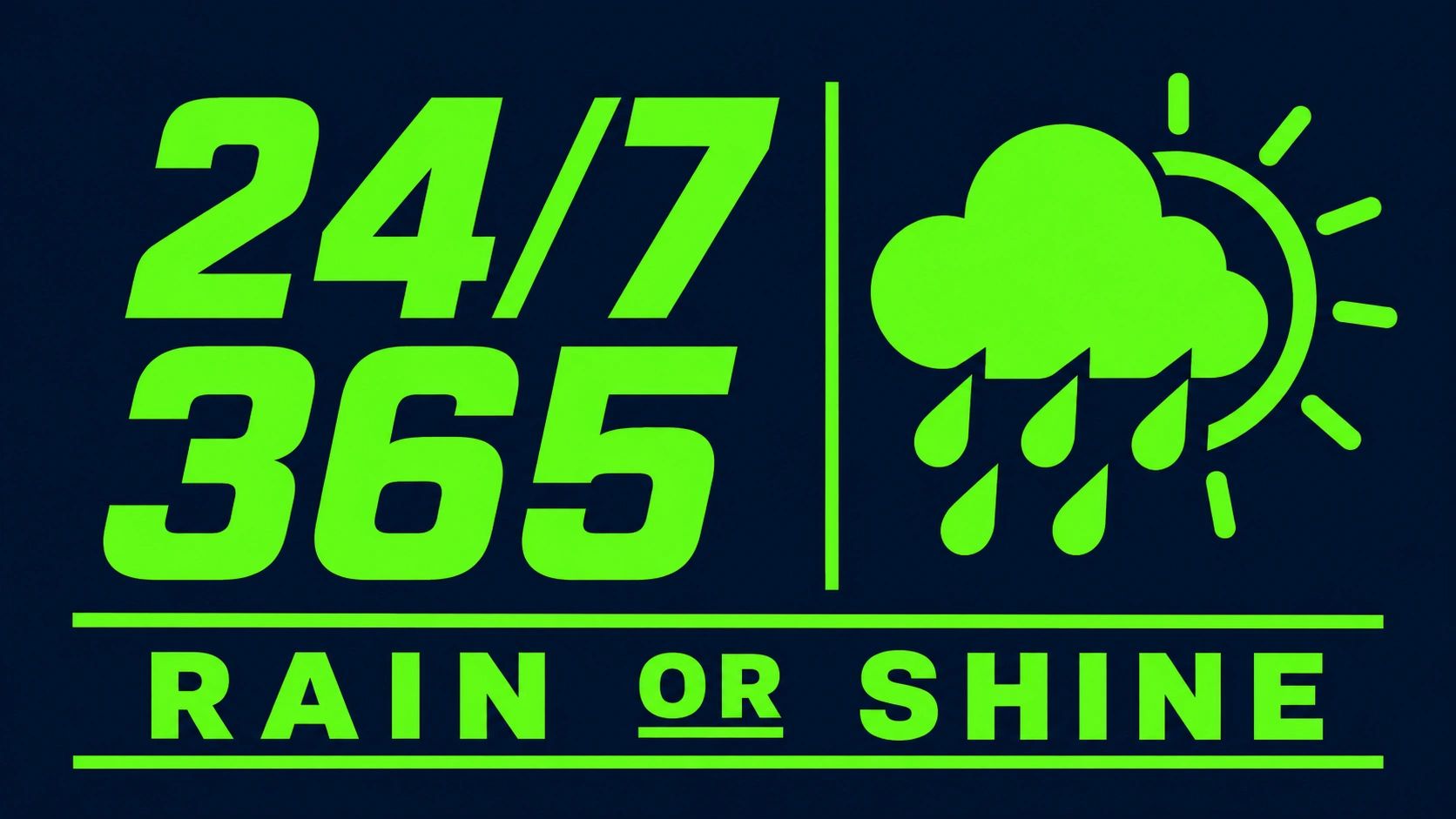Plumbing service available 24 hours a day, 7 days a week, 365 days a year